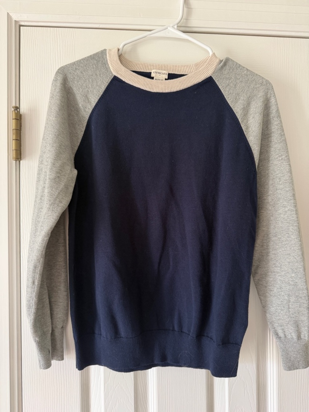 Crewcuts Navy, Gray & Cream Colorblock Crewneck Sweater